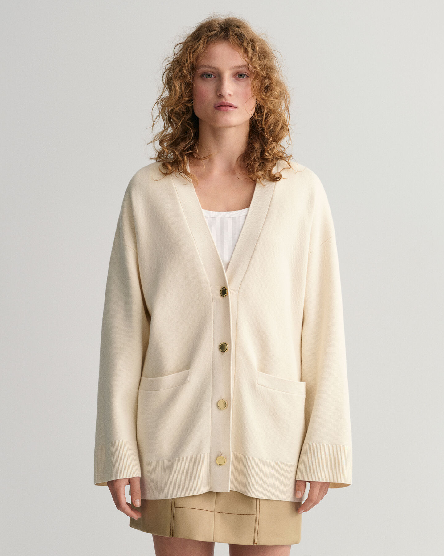 Relaxed Fit vest met V-hals