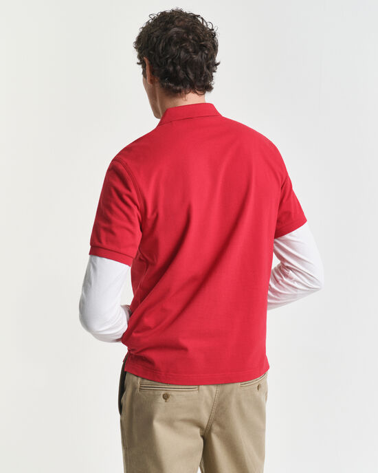 Regular Fit Shield piqué poloshirt