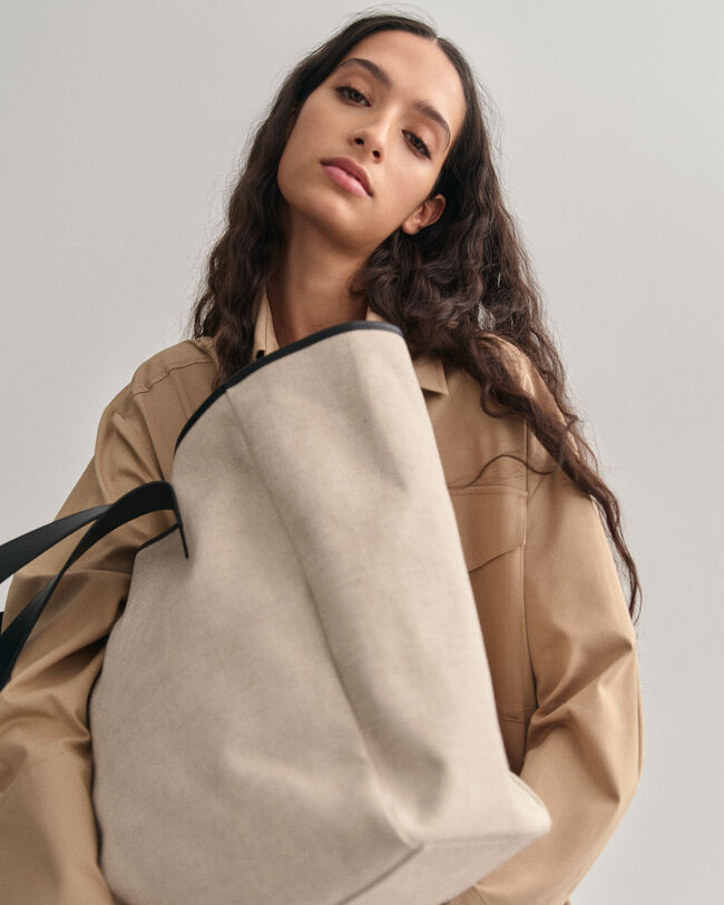 Oversized canvas draagtas