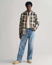 Geruit overshirt van zware keperstof