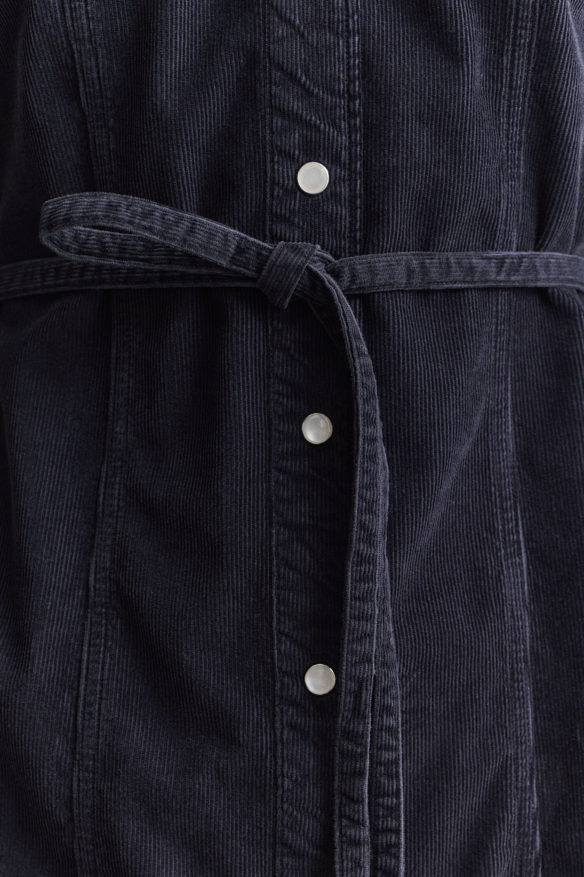 Corduroy overhemdjurk met ceintuur
