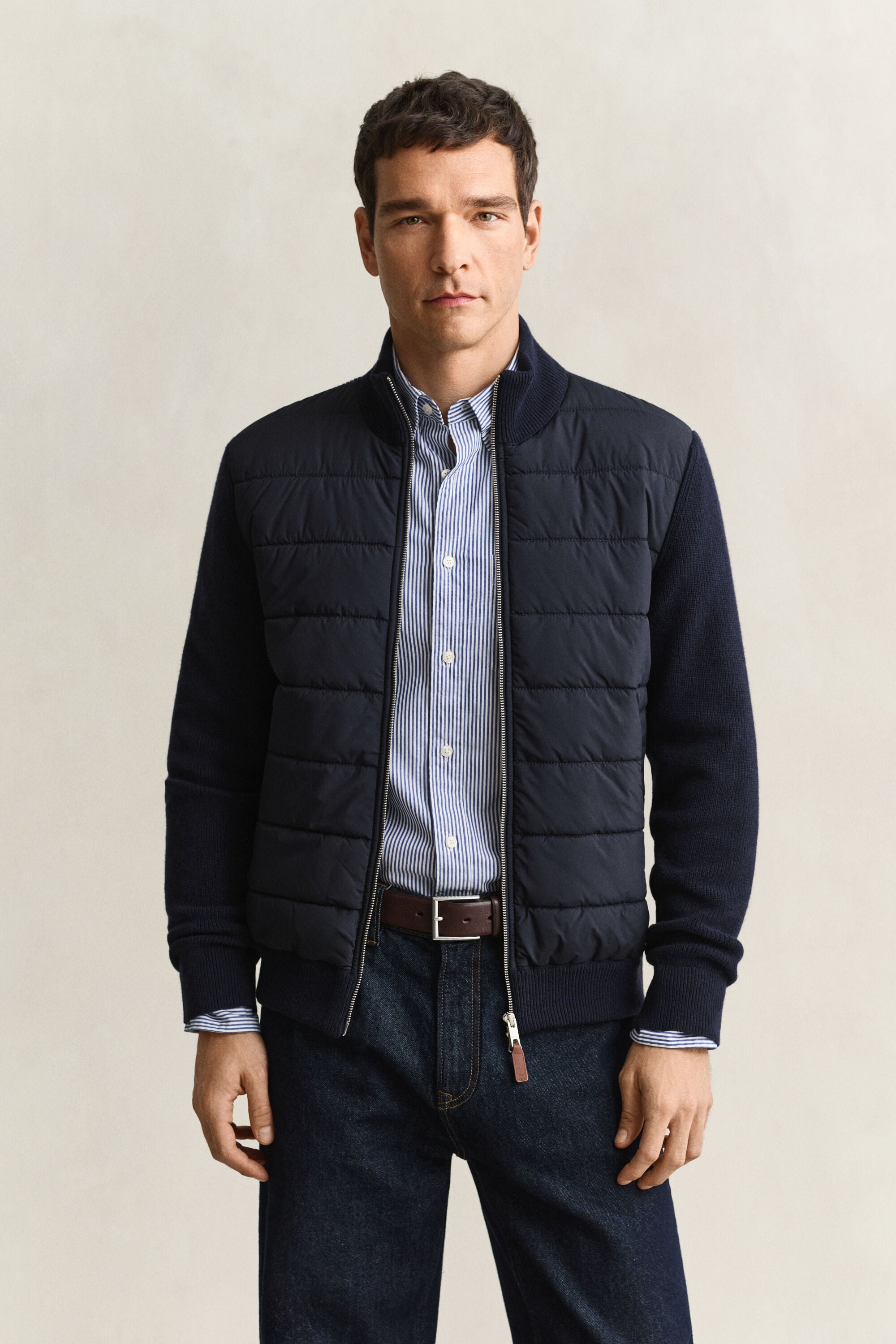 Hybride vest met ritssluiting