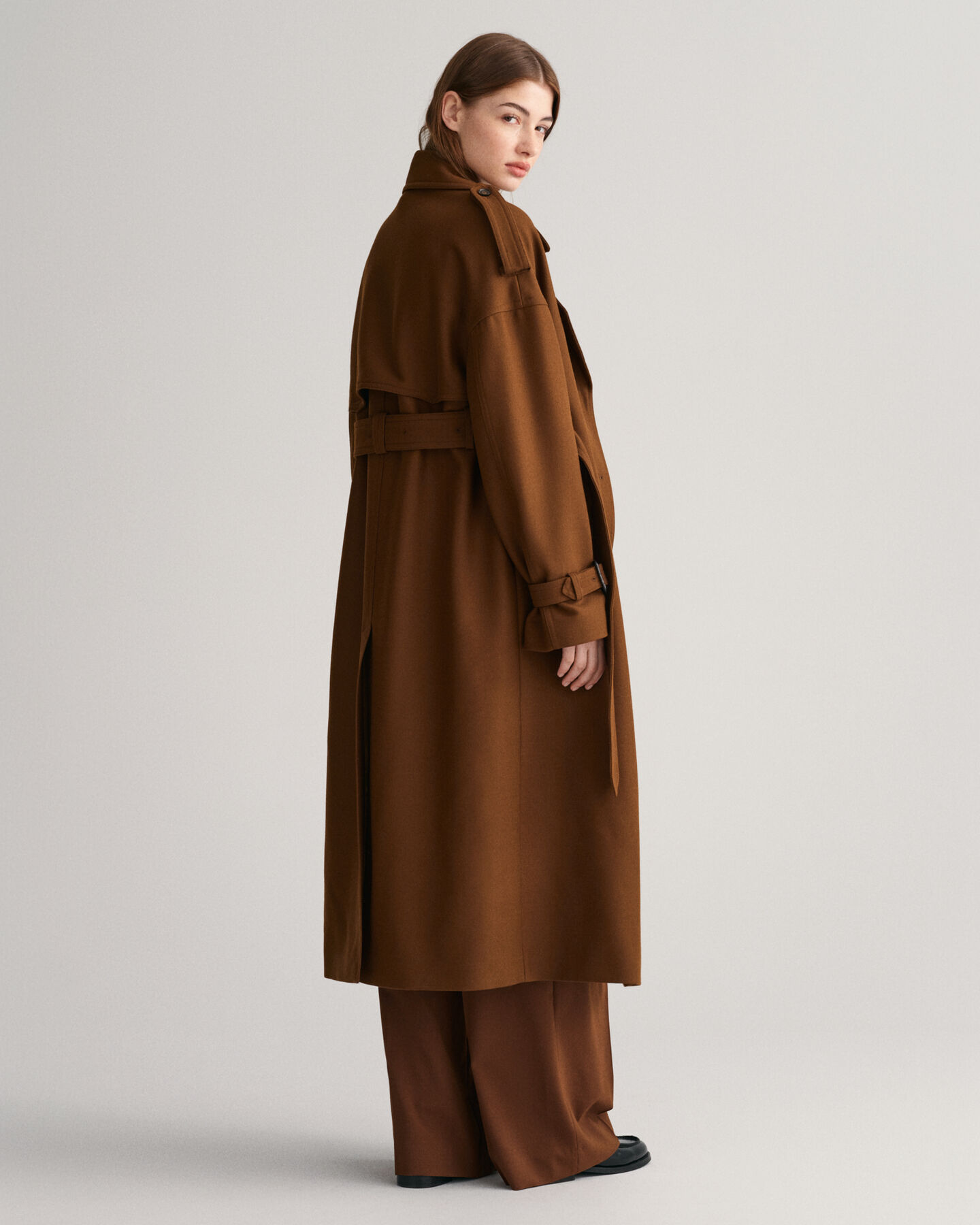 Trenchcoat van wolmix