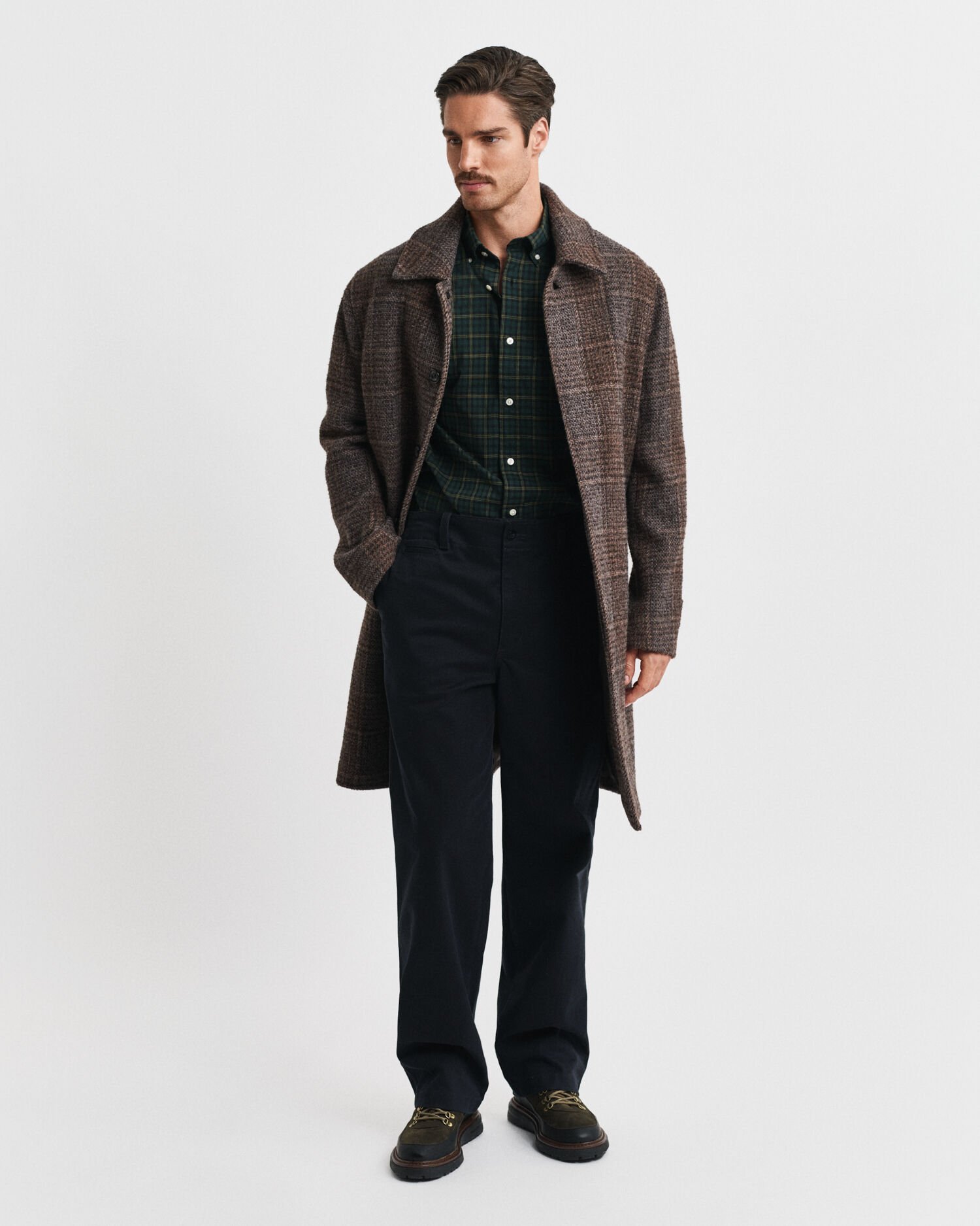 Regular Fit Classic geruit overhemd van poplin