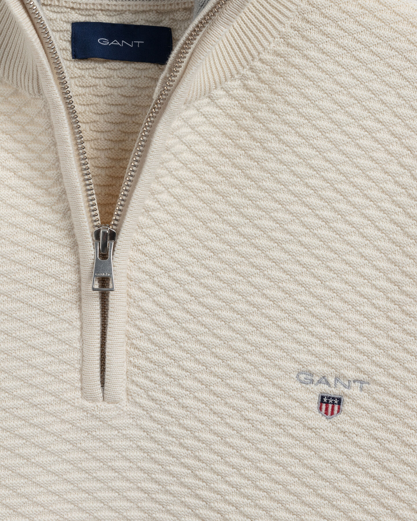 Triangle Texture trui met korte rits