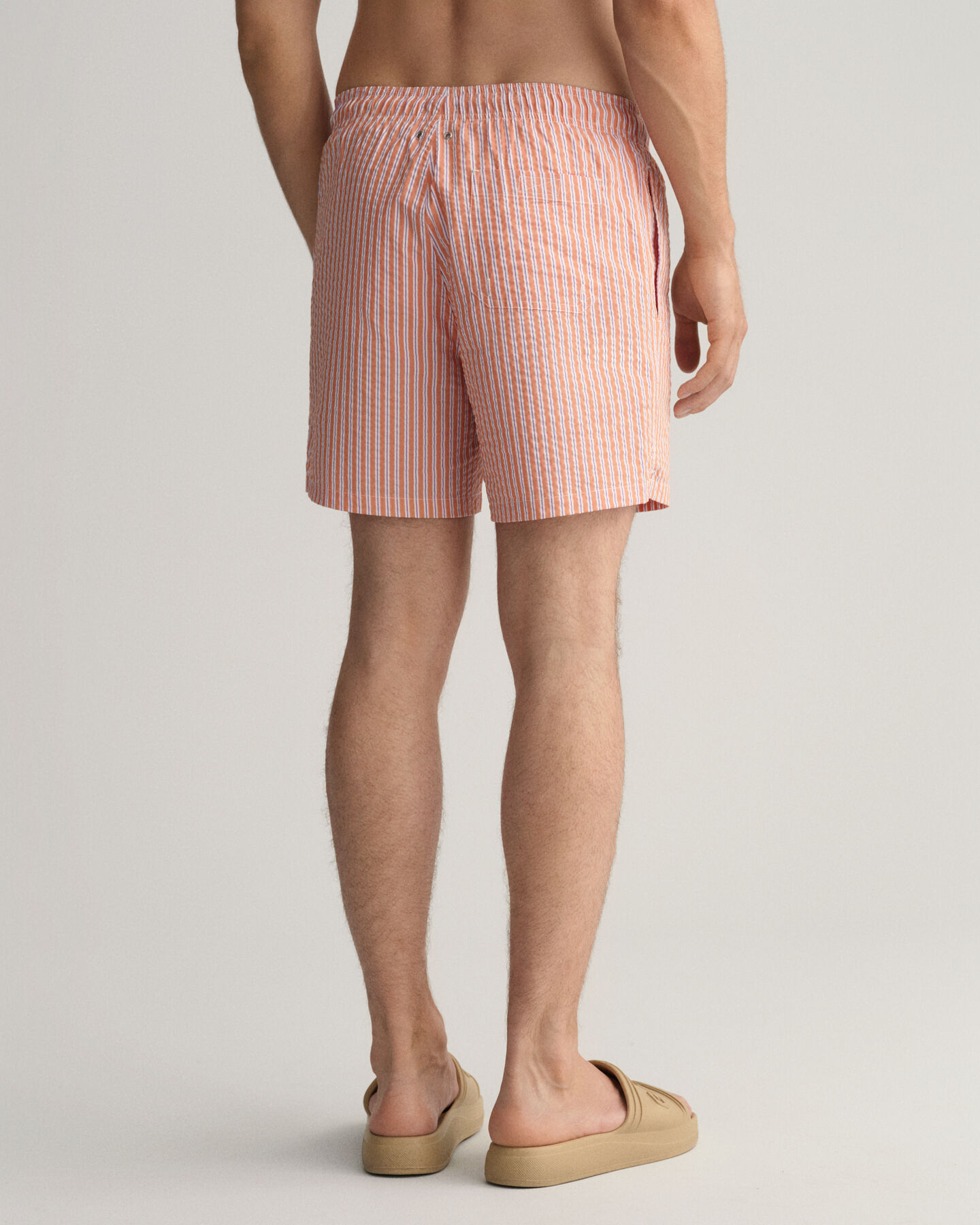 Classic Fit zwemshort van seersucker