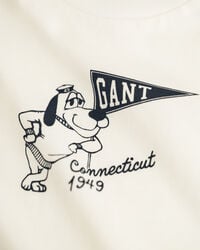 Babyshirt met grafische hondenprint en lange mouwen