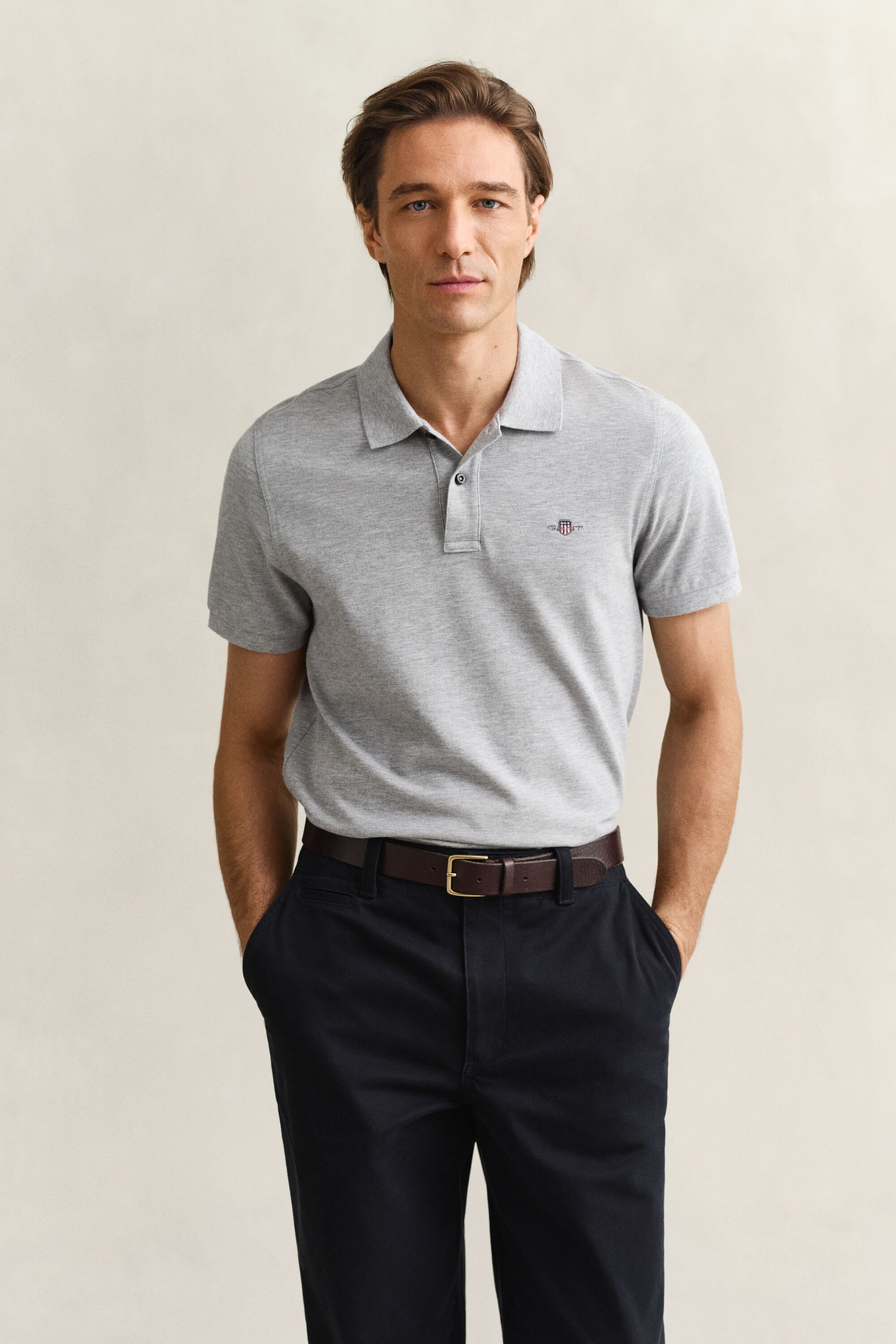 Regular Fit Shield piqué poloshirt