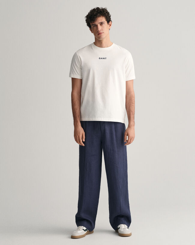 Contrast T-shirt met klein GANT-logo