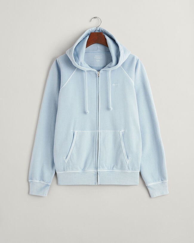Sunfaded hoodie met ritssluiting