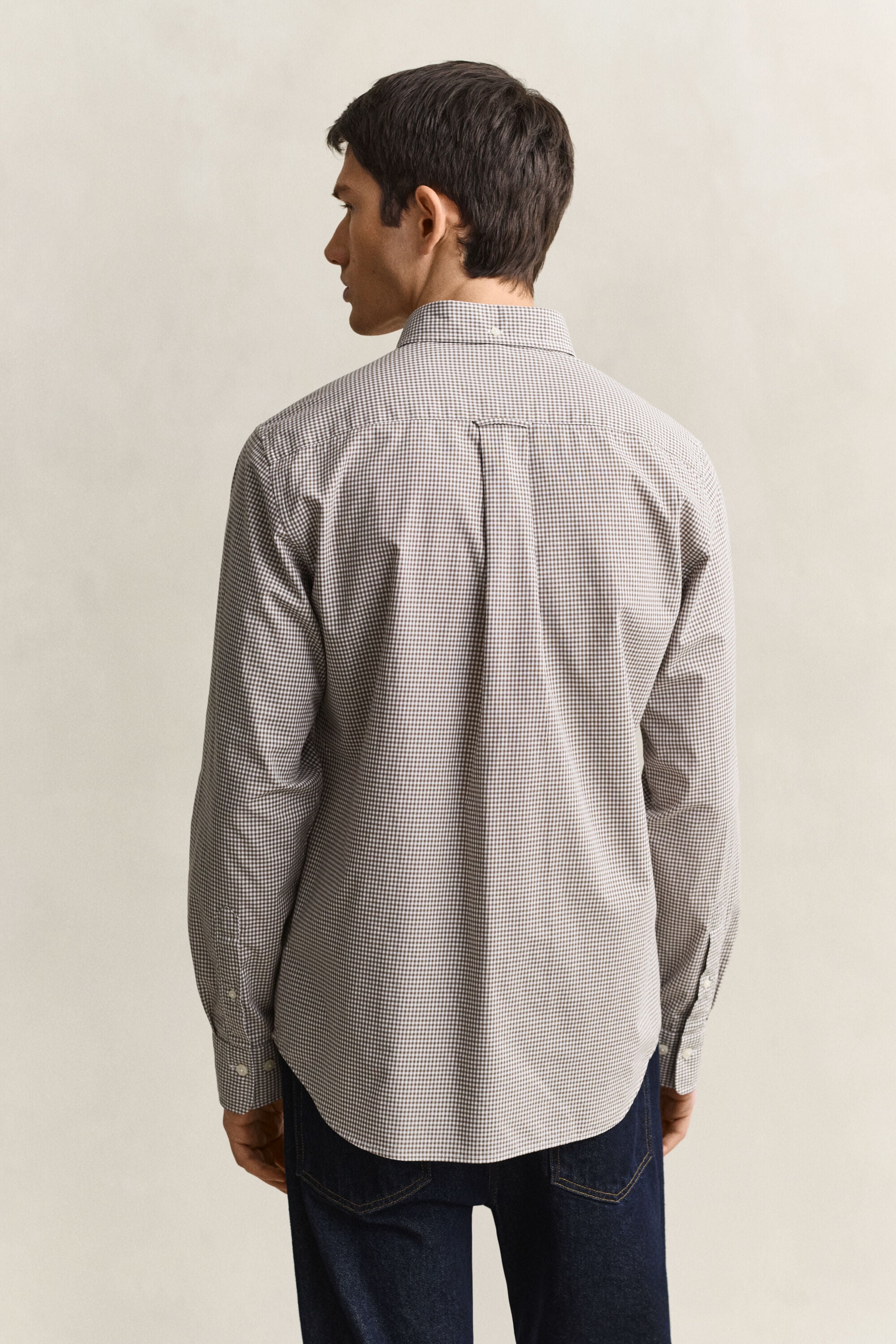 Klassiek poplin overhemd met Gingham-ruitje