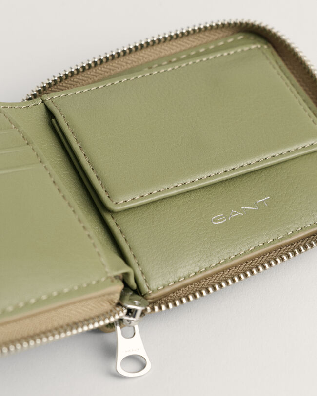 Leren portemonnee met rits