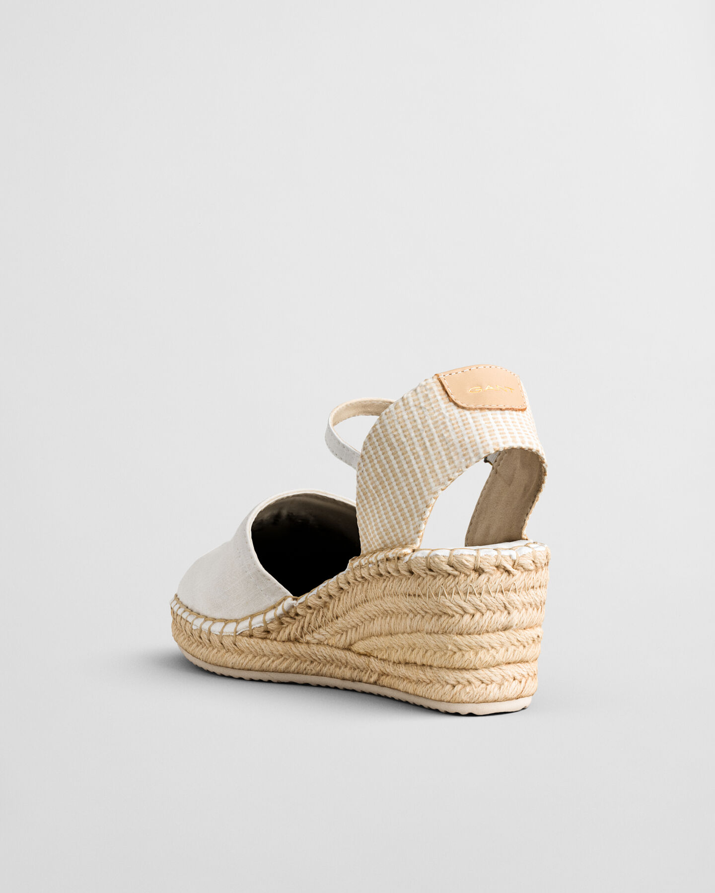 Luliza espadrilles met sleehak van linnen