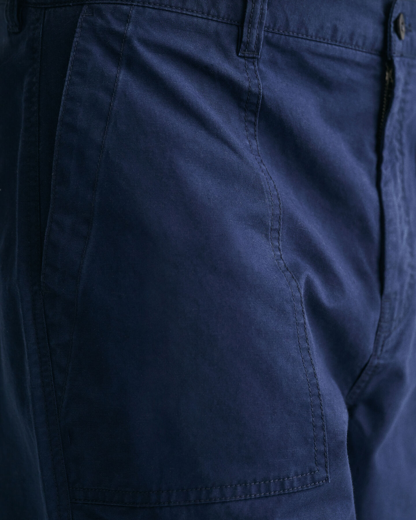 Regular Fit short van katoen en linnen