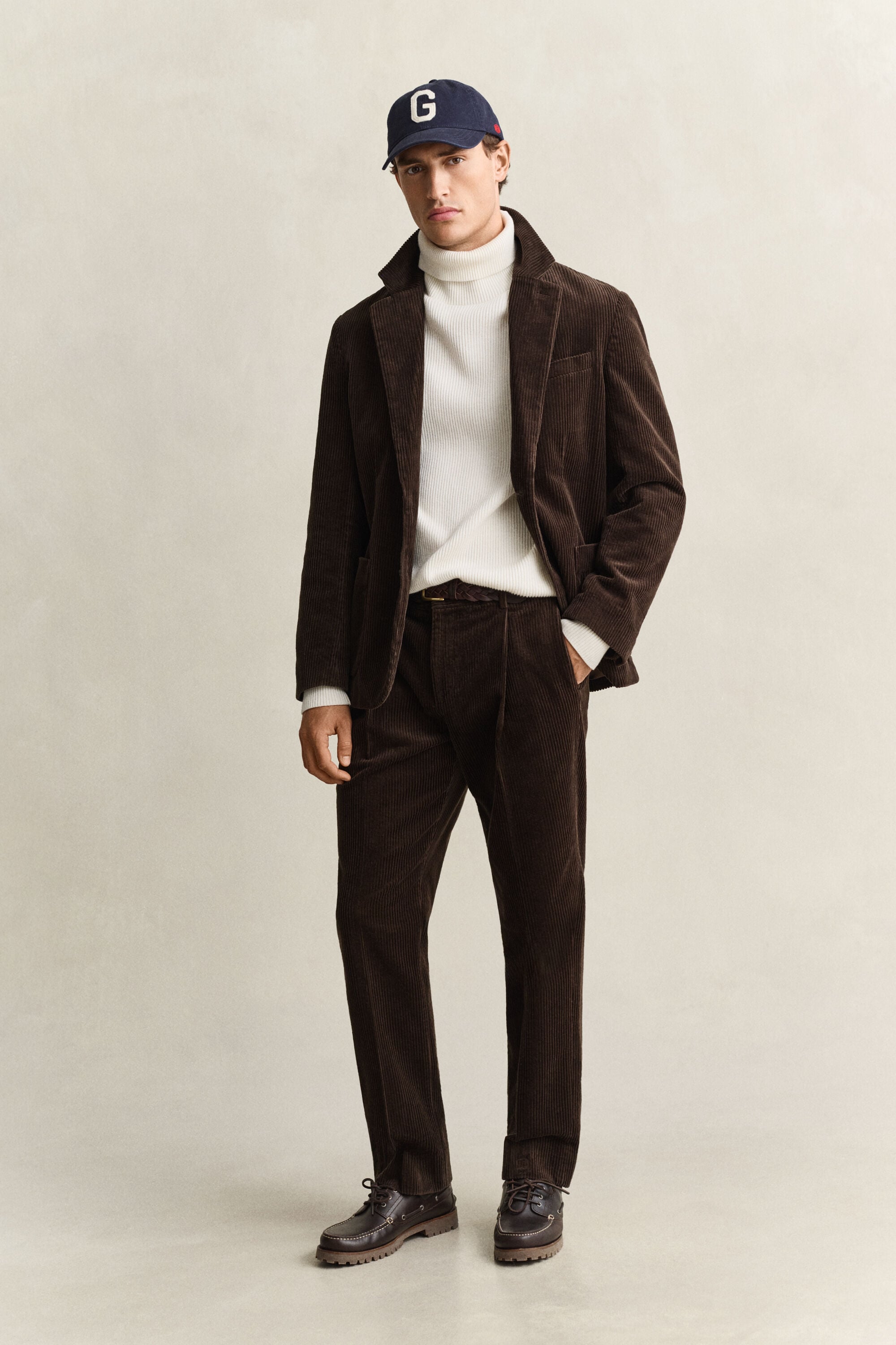 Corduroy kostuumbroek