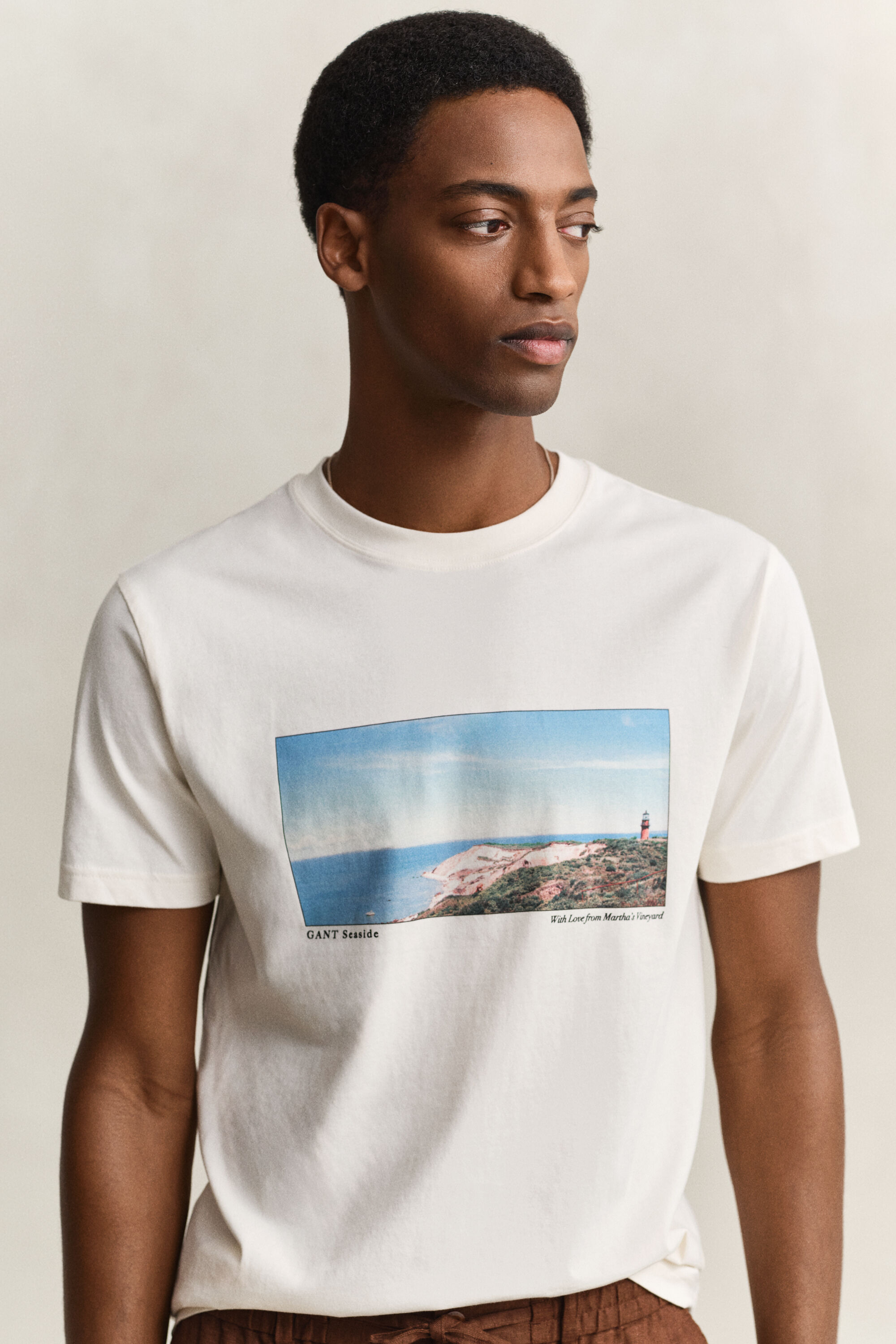 T-shirt met landschapsprint