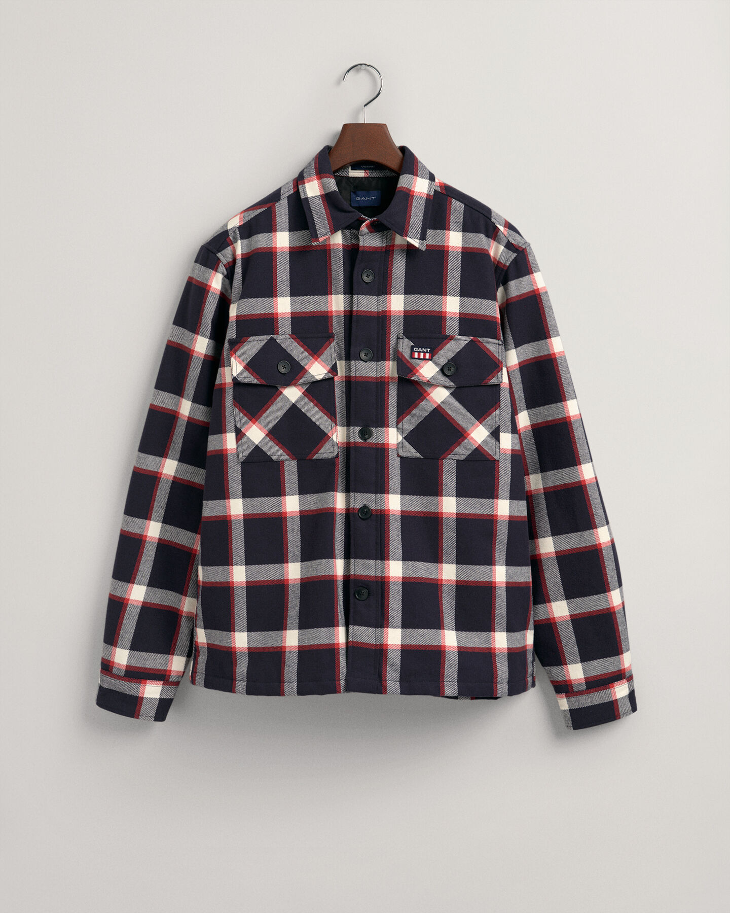 Flanellen overshirt met ruitje