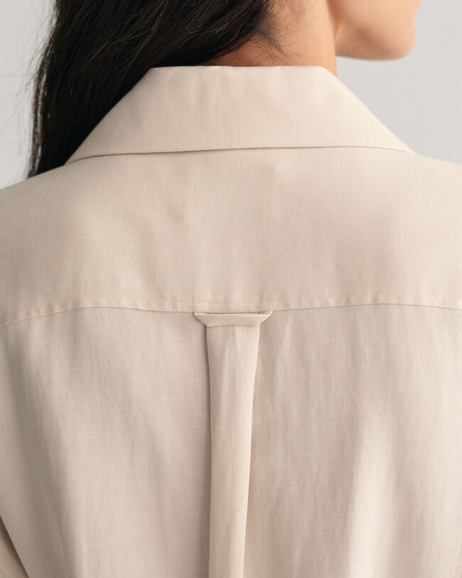 Overhemdjurk met korte mouwen en zakken