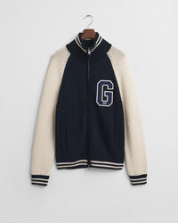 Vest met rits van oneffen katoen