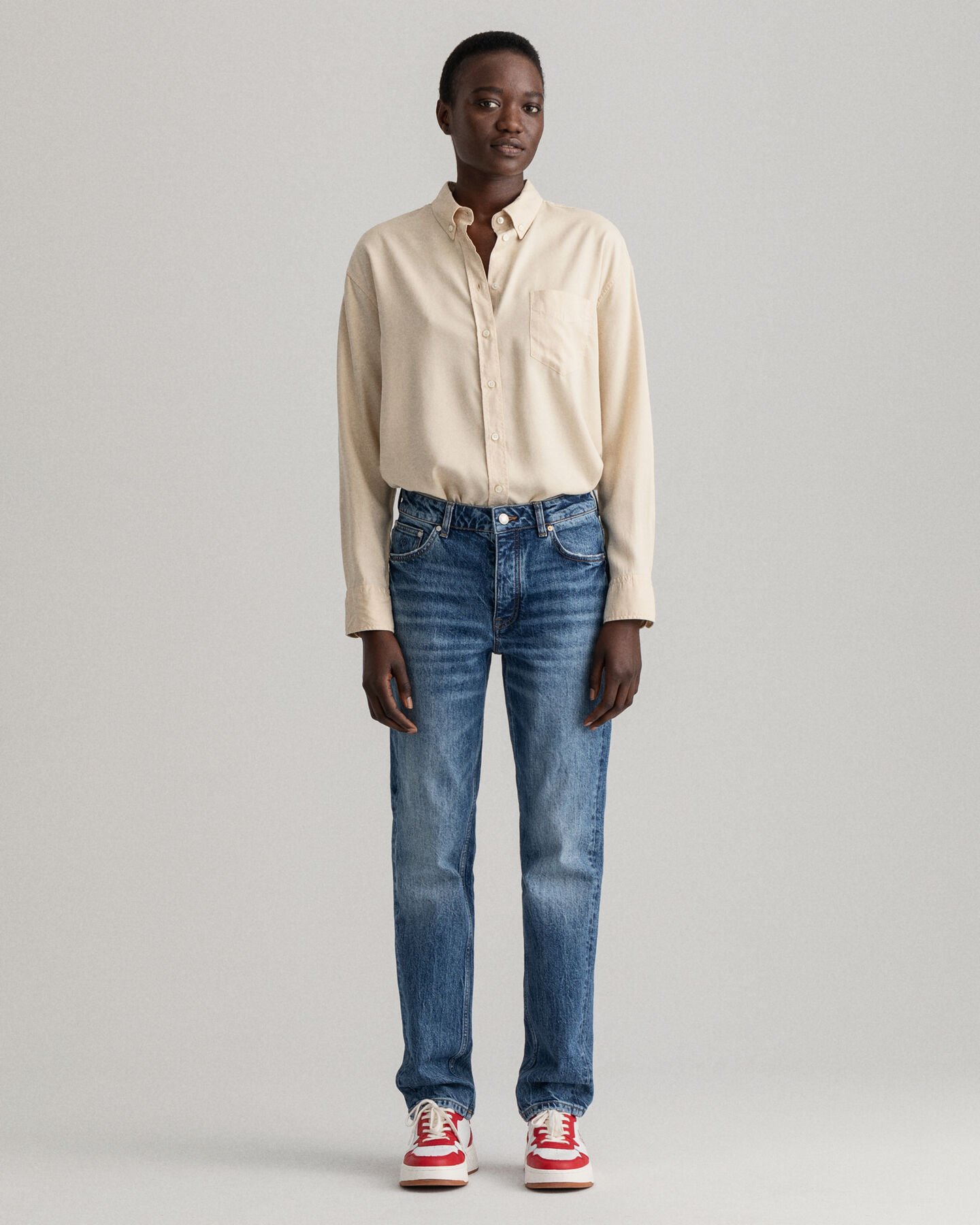 Hayle Regular Fit jeans met knoop en gulp