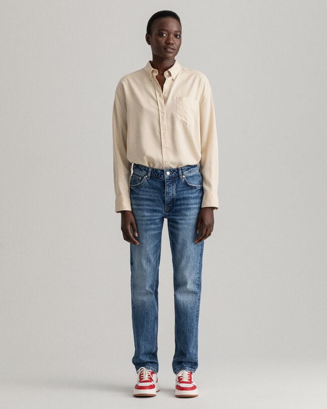 Hayle Regular Fit jeans met knoop en gulp