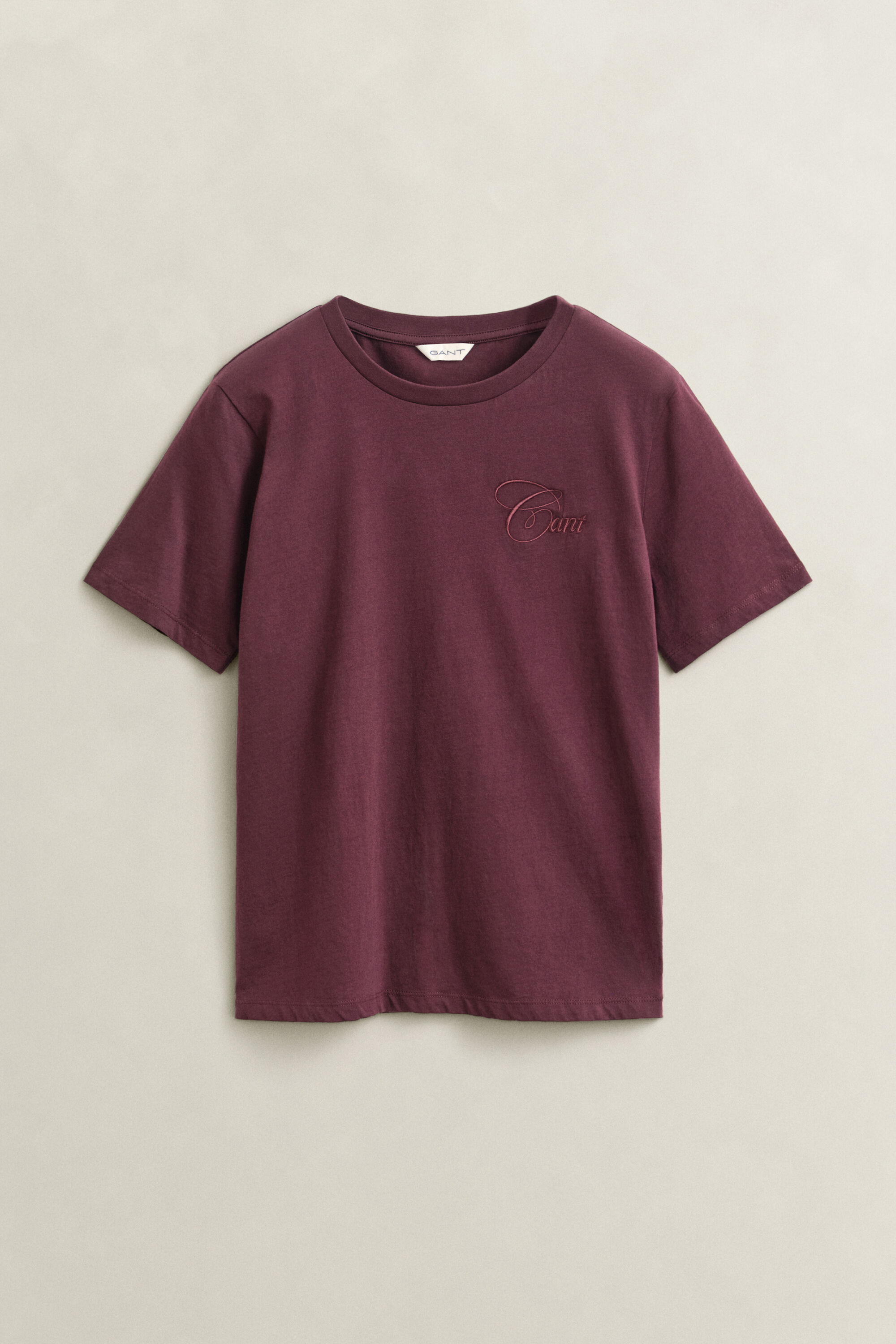 T-shirt met ton sur ton print