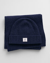 Cadeauset met wollen beanie en sjaal