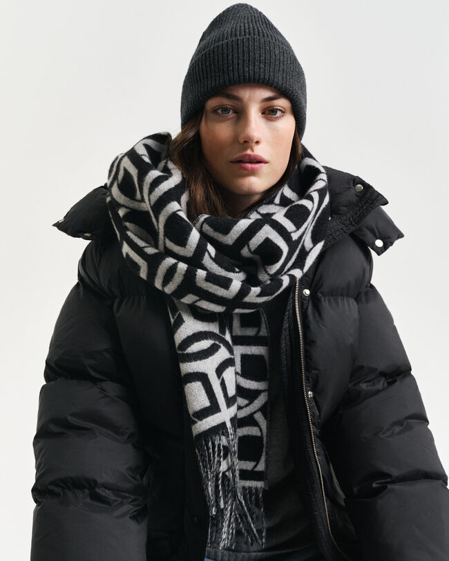 G Patterned wollen sjaal