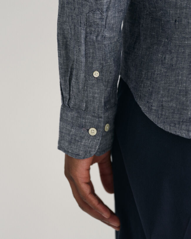 Slim Fit linnen overhemd