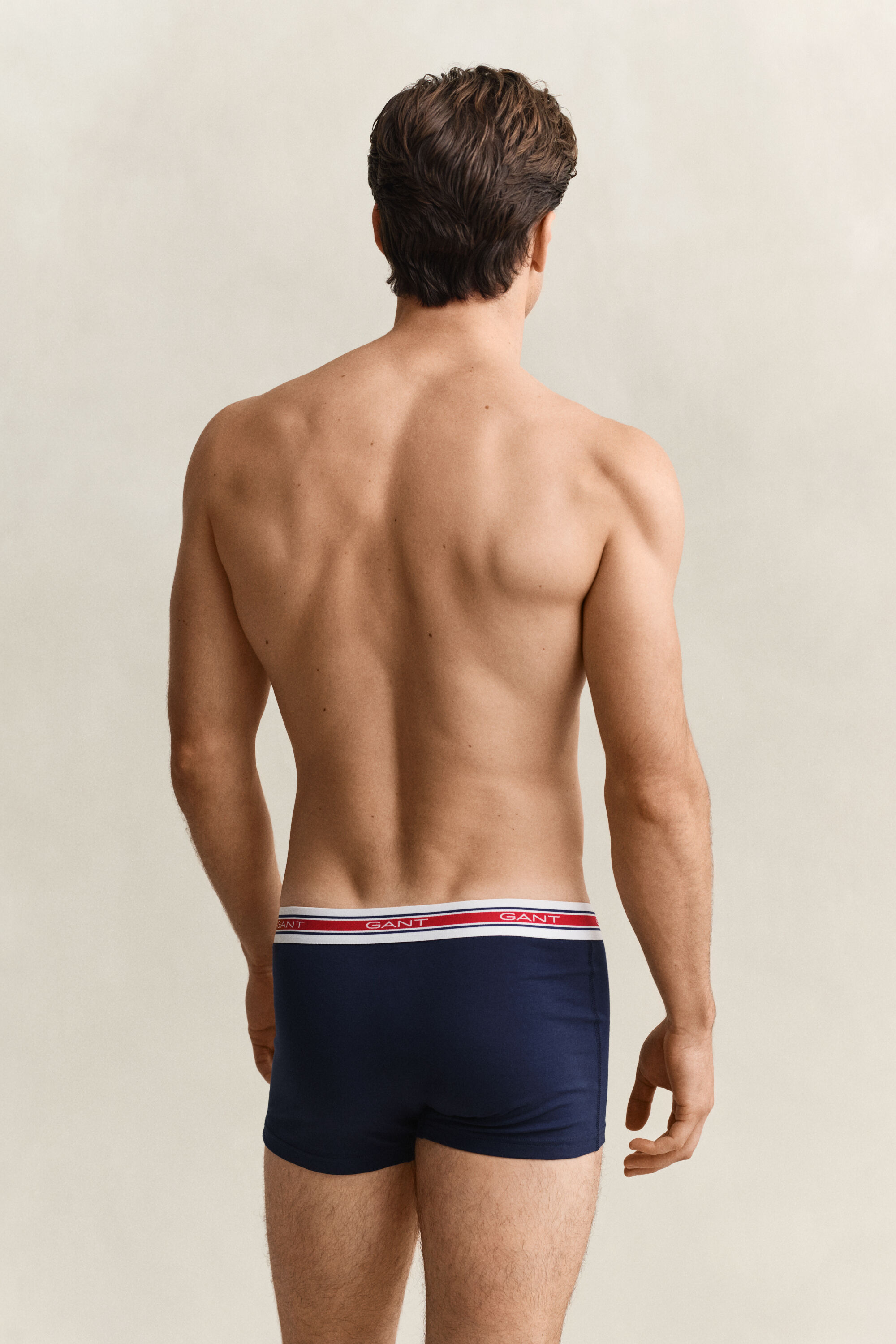 Set van drie boxershorts met gestreepte tailleband