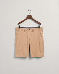 Hallden Slim Fit short van keperstof