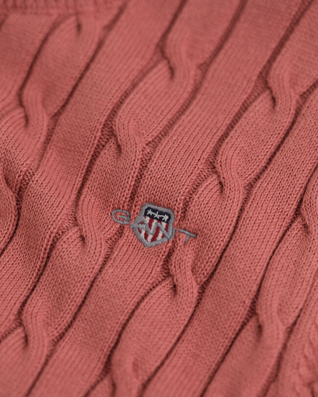 Teen Girls kabelgebreide trui met korte mouwen van stretchkatoen