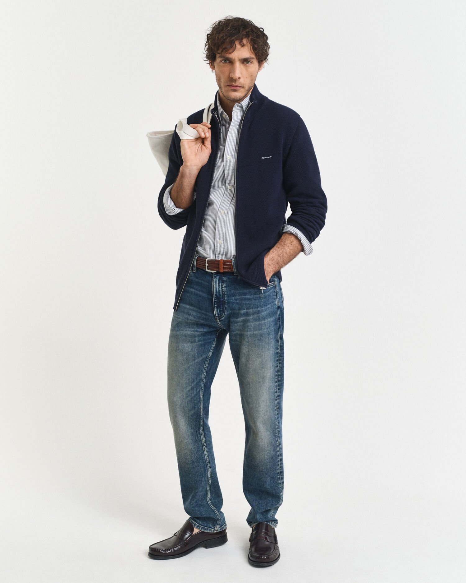 Ritsvest van katoenpiqué