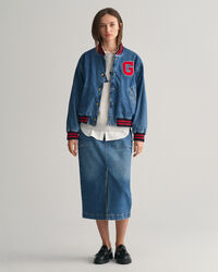 Denim rok met split