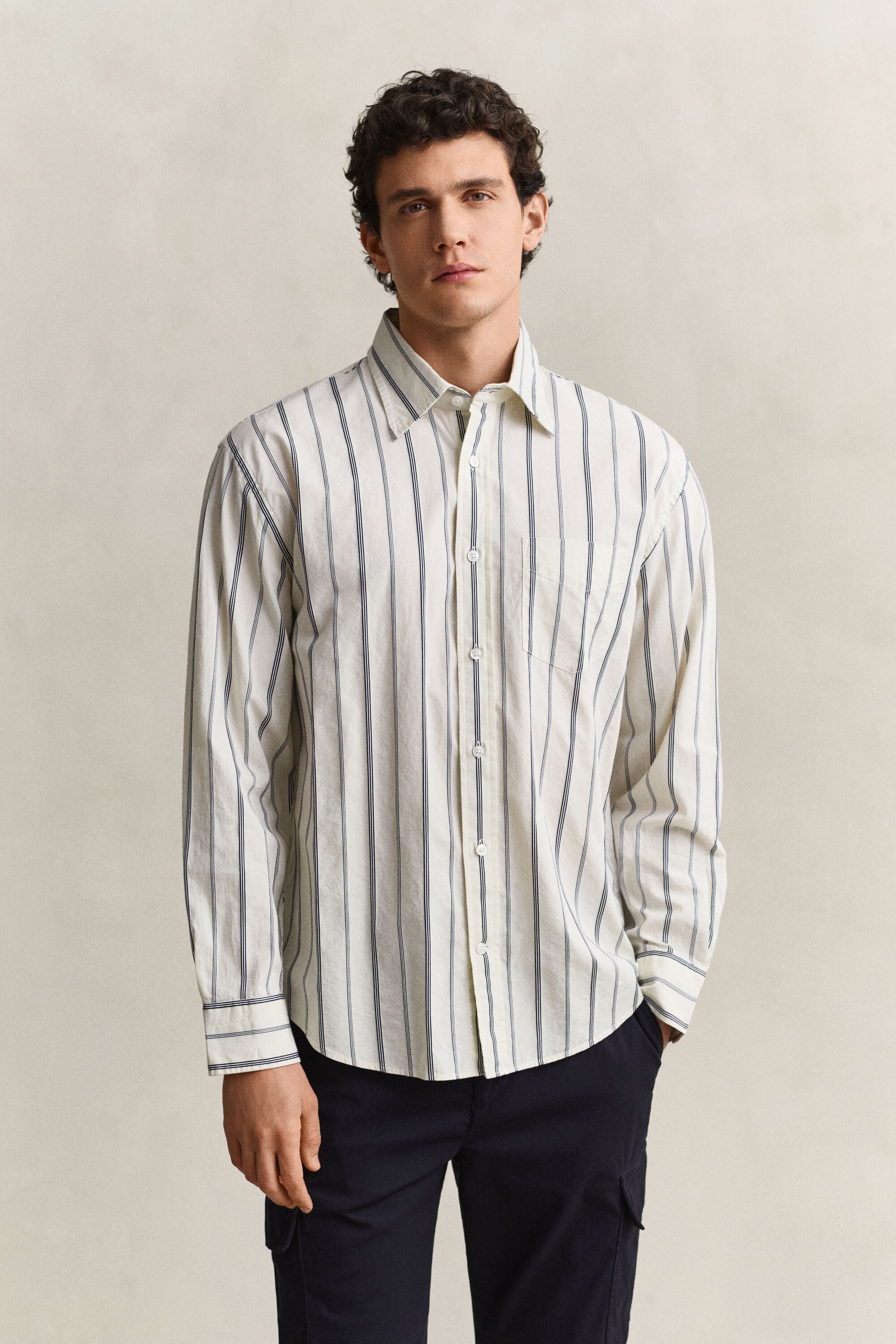 Relaxed Fit Dobby Striped overhemd