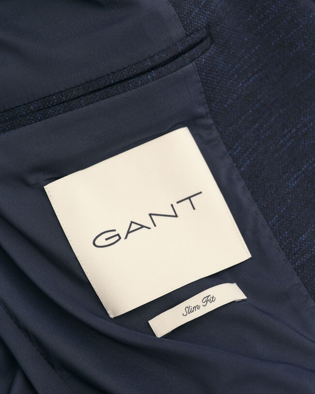 Blazer van katoen en linnen