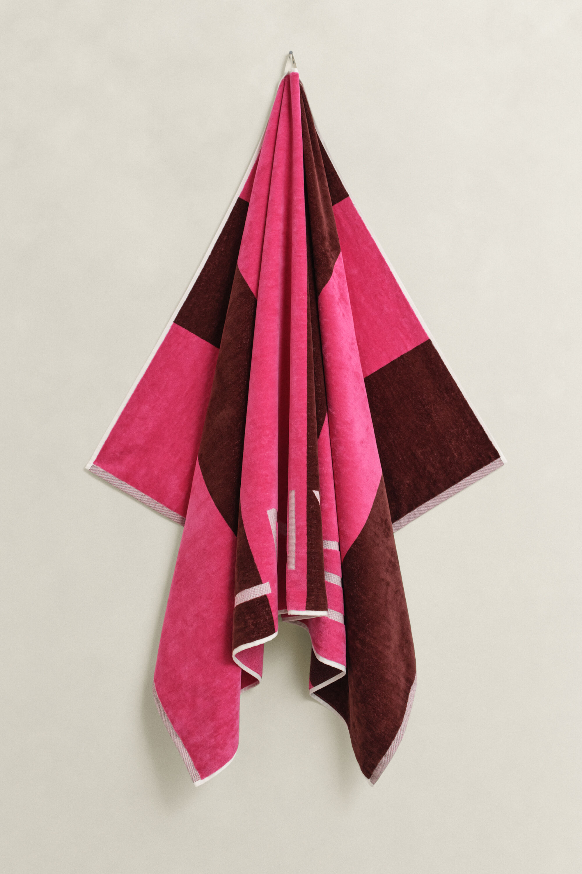 Strandlaken met blokstreep