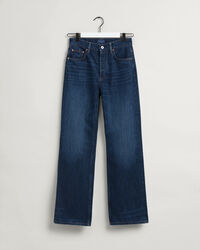 Relaxed Fit jeans met rechte pijpen en hoge taille