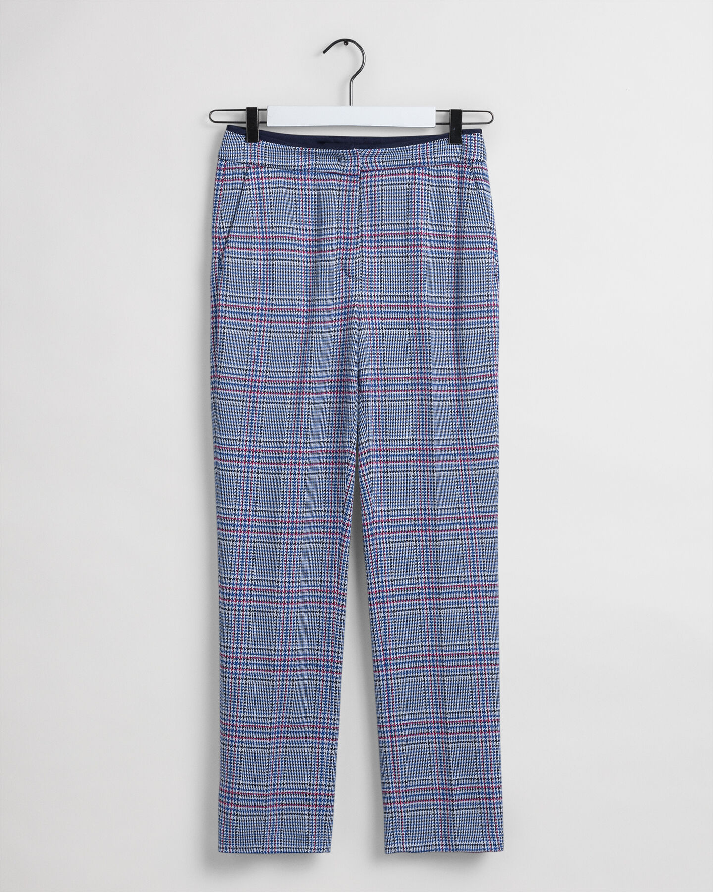 Geruite jersey sigarettenbroek