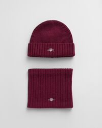 Kids cadeauset wollen beanie & colsjaal