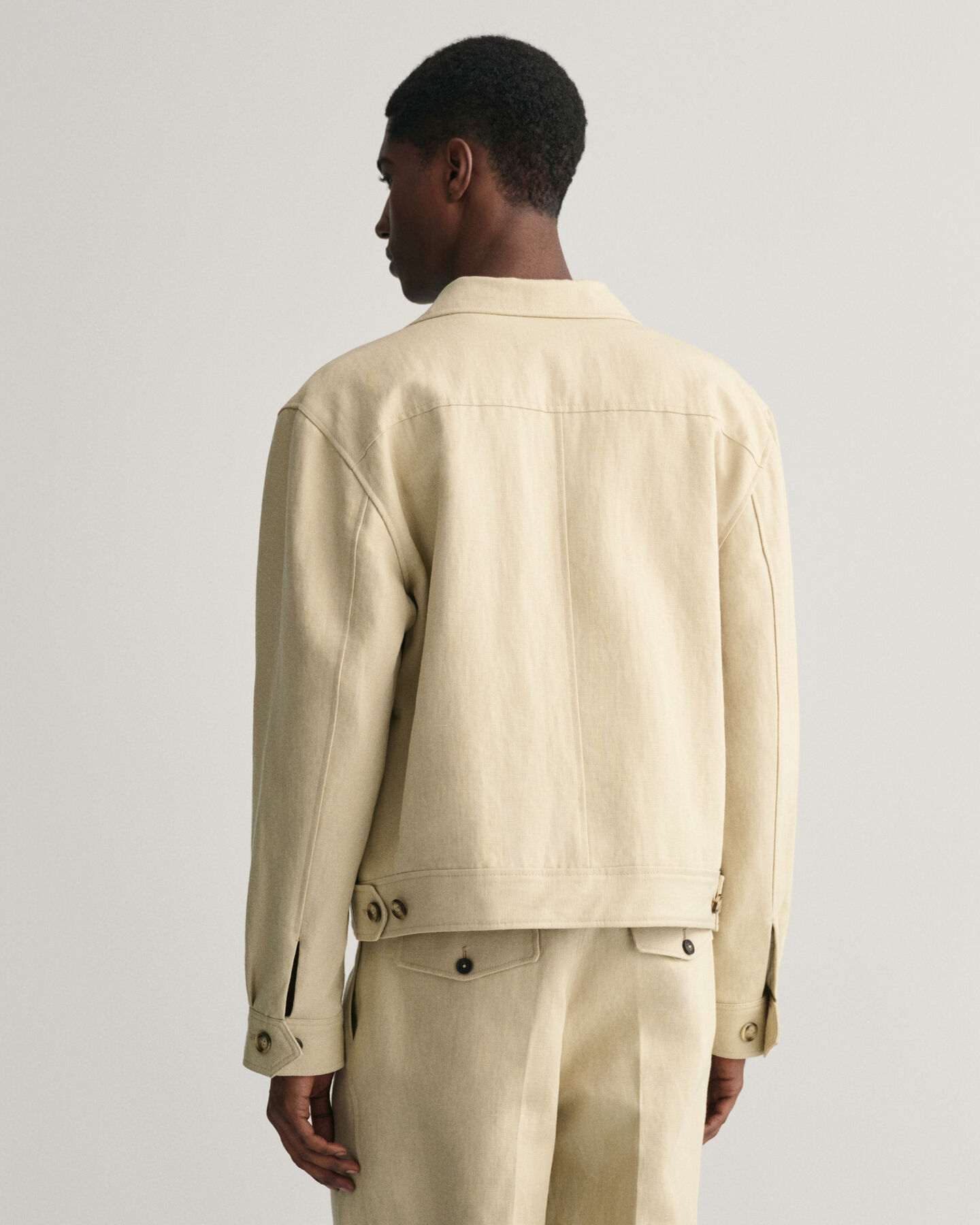 Relaxed Fit kostuumjasje van katoen en linnen