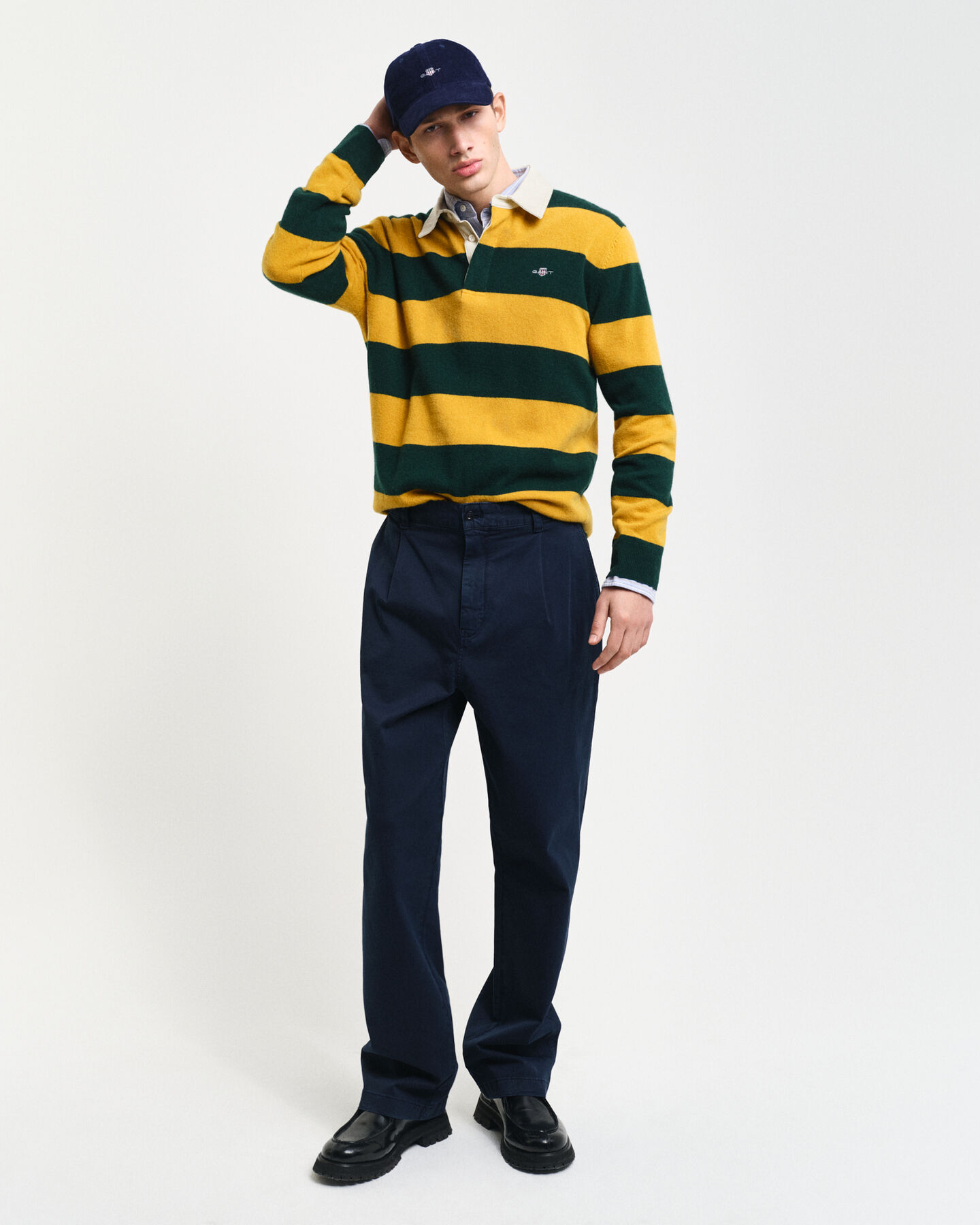 Relaxed Fit chino van katoenkeper