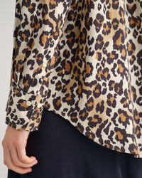 Relaxed Fit overhemd van modal met luipaardprint