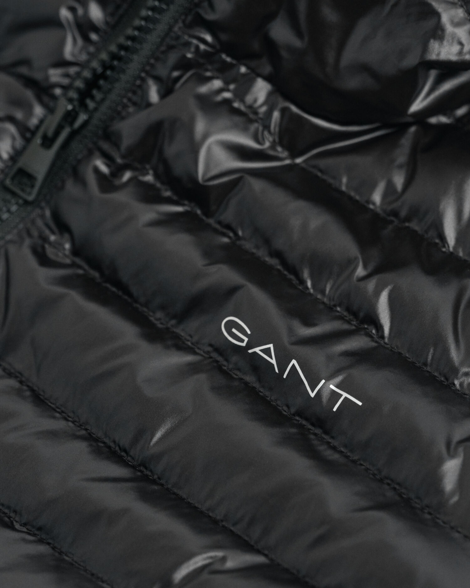 Teens glanzend lichtgewicht jack met wattering