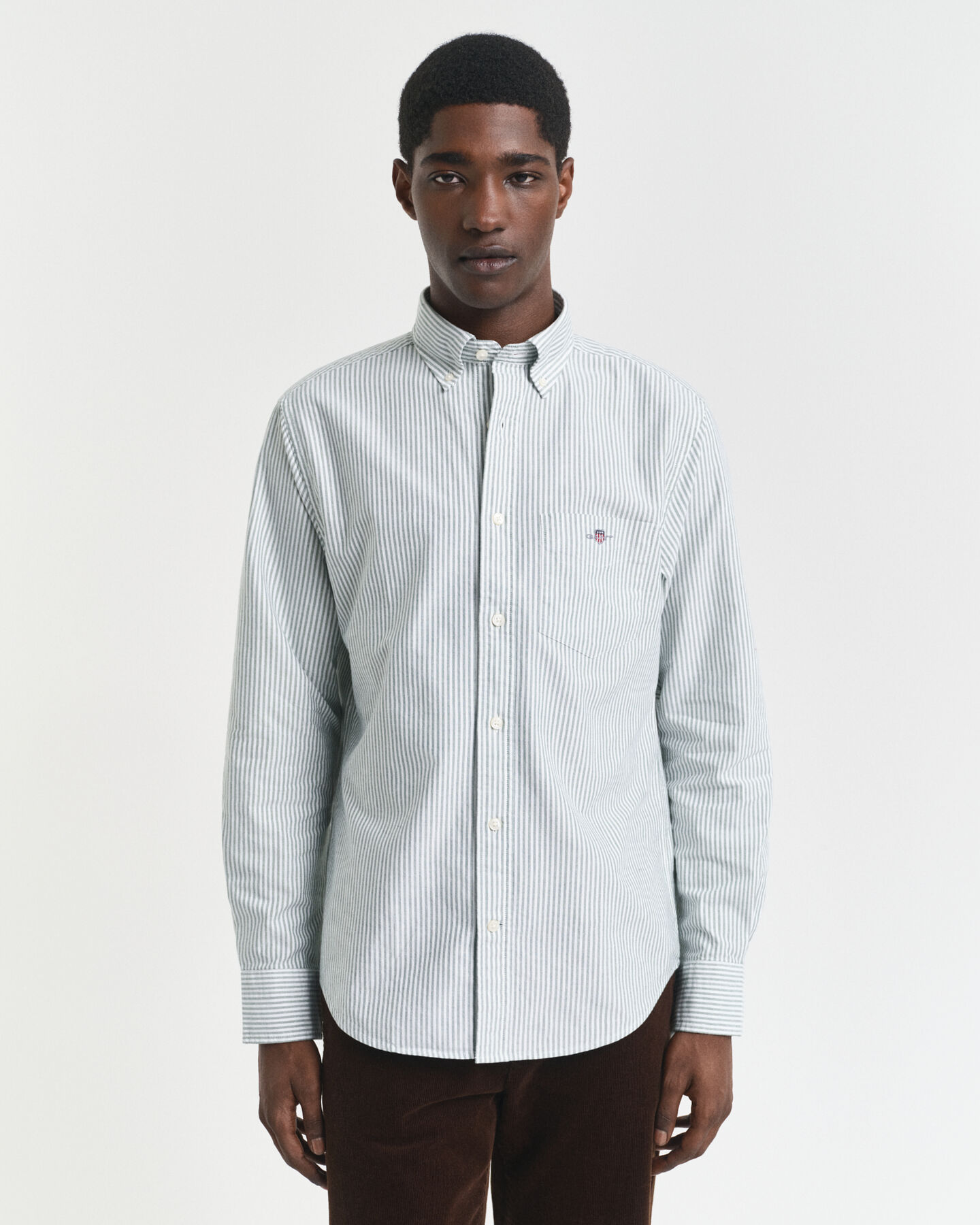 Regular Fit klassiek Oxford-overhemd met Bankerstreep