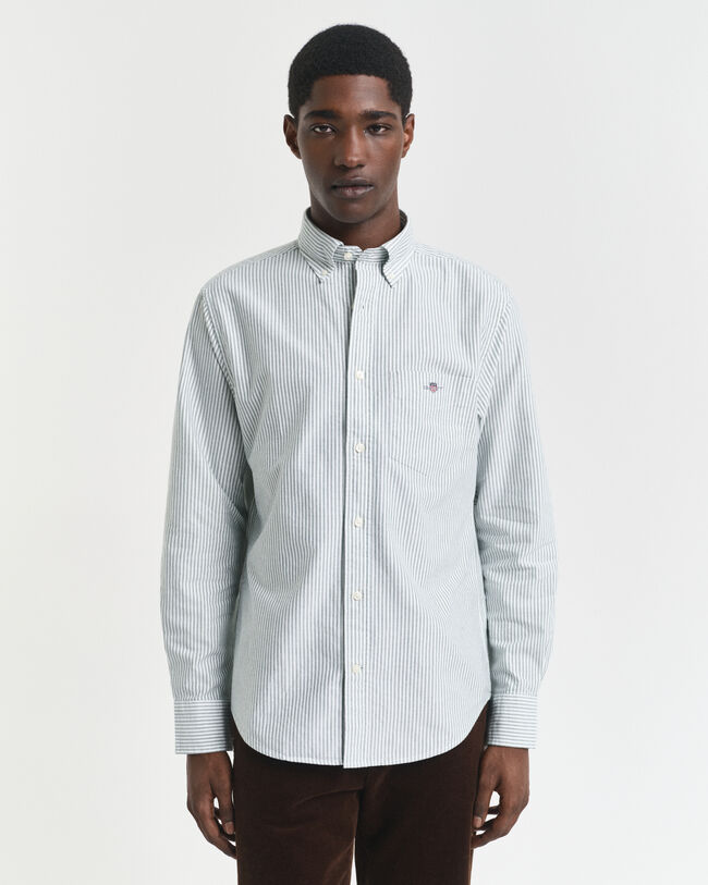 Regular Fit klassiek Oxford-overhemd met Bankerstreep