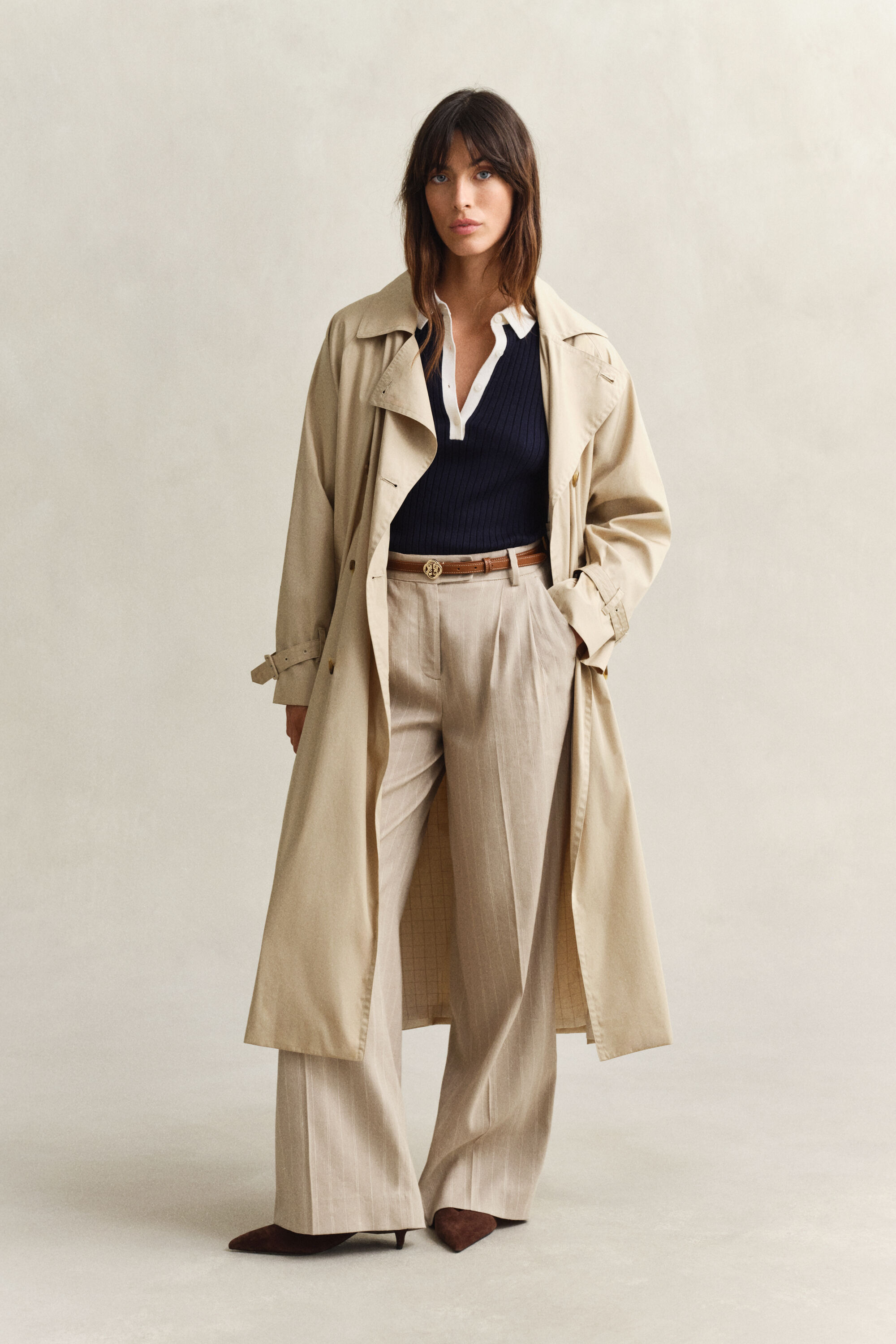 Rugger met korte mouwen en ribboorden