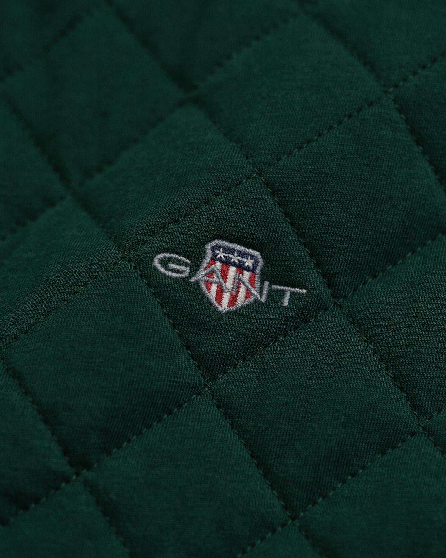 Gewatteerd sweatshirt met corduroy kraag en rits