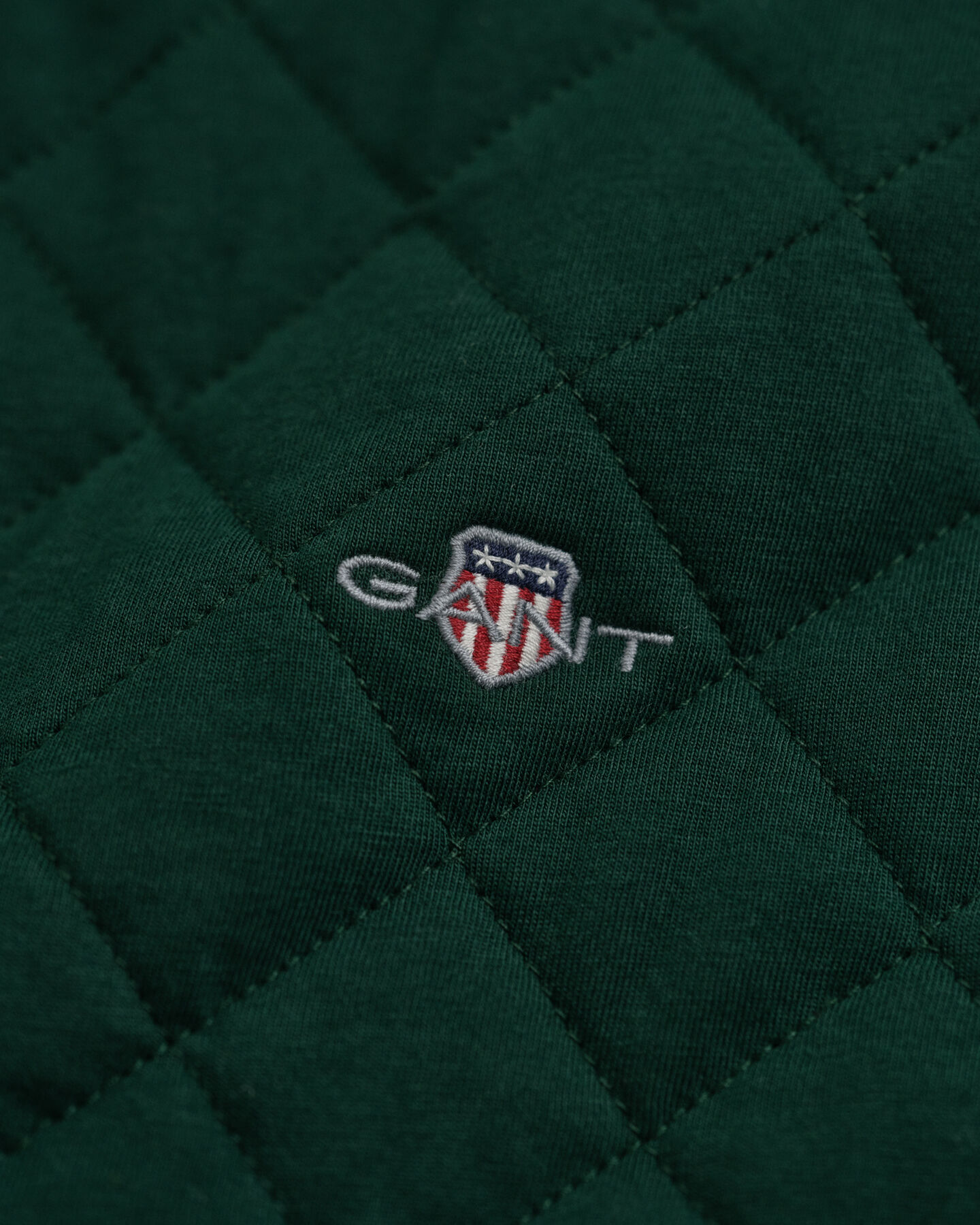 Gewatteerd sweatshirt met corduroy kraag en rits