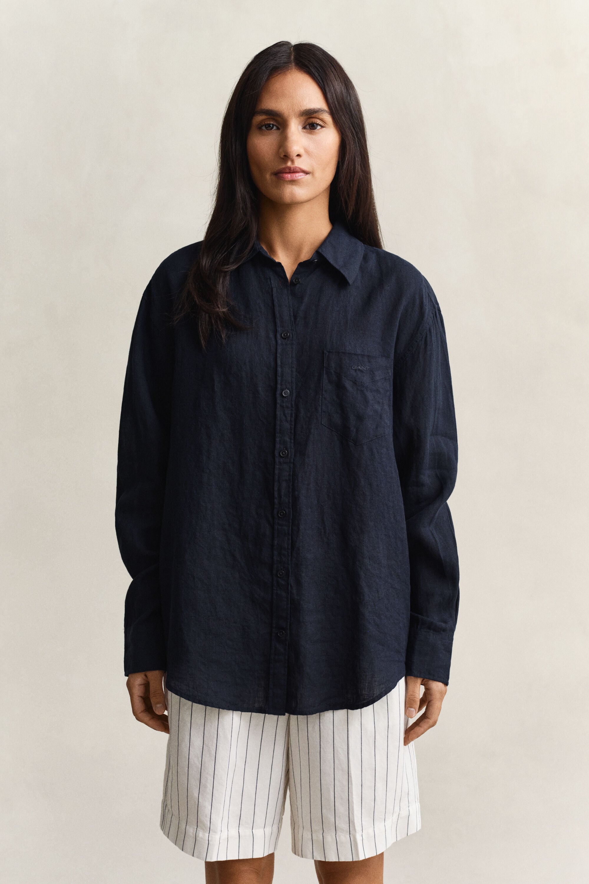 Relaxed Fit linnen blouse